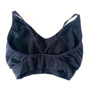 Pumpers V-back black dance bra top